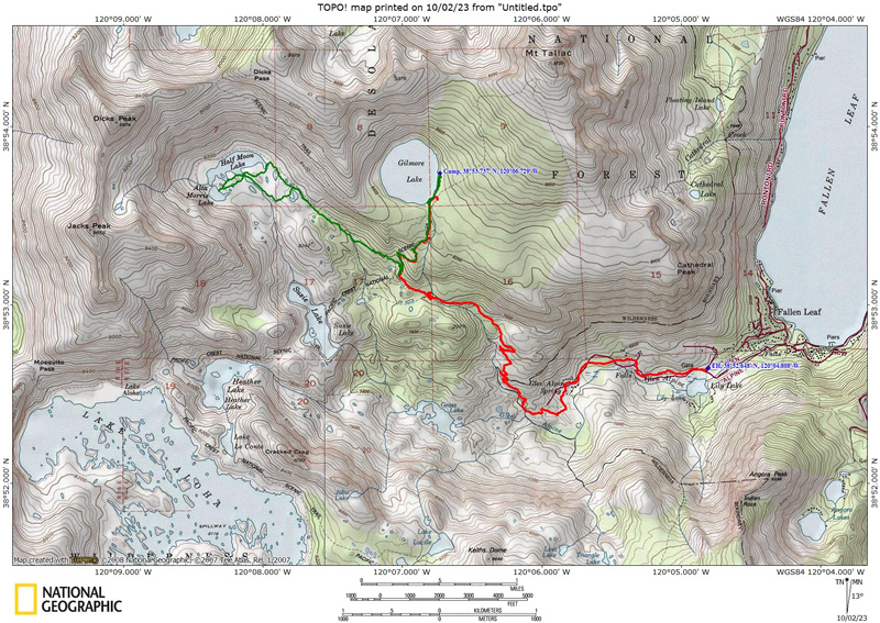 Topo map of Gilmore Lake  area